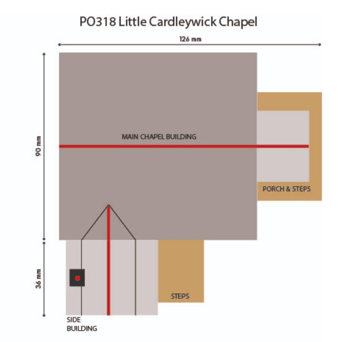 Metcalfe PO318 Little Cardleywick Chapel Card Kit - OO Gauge - Phillips Hobbies