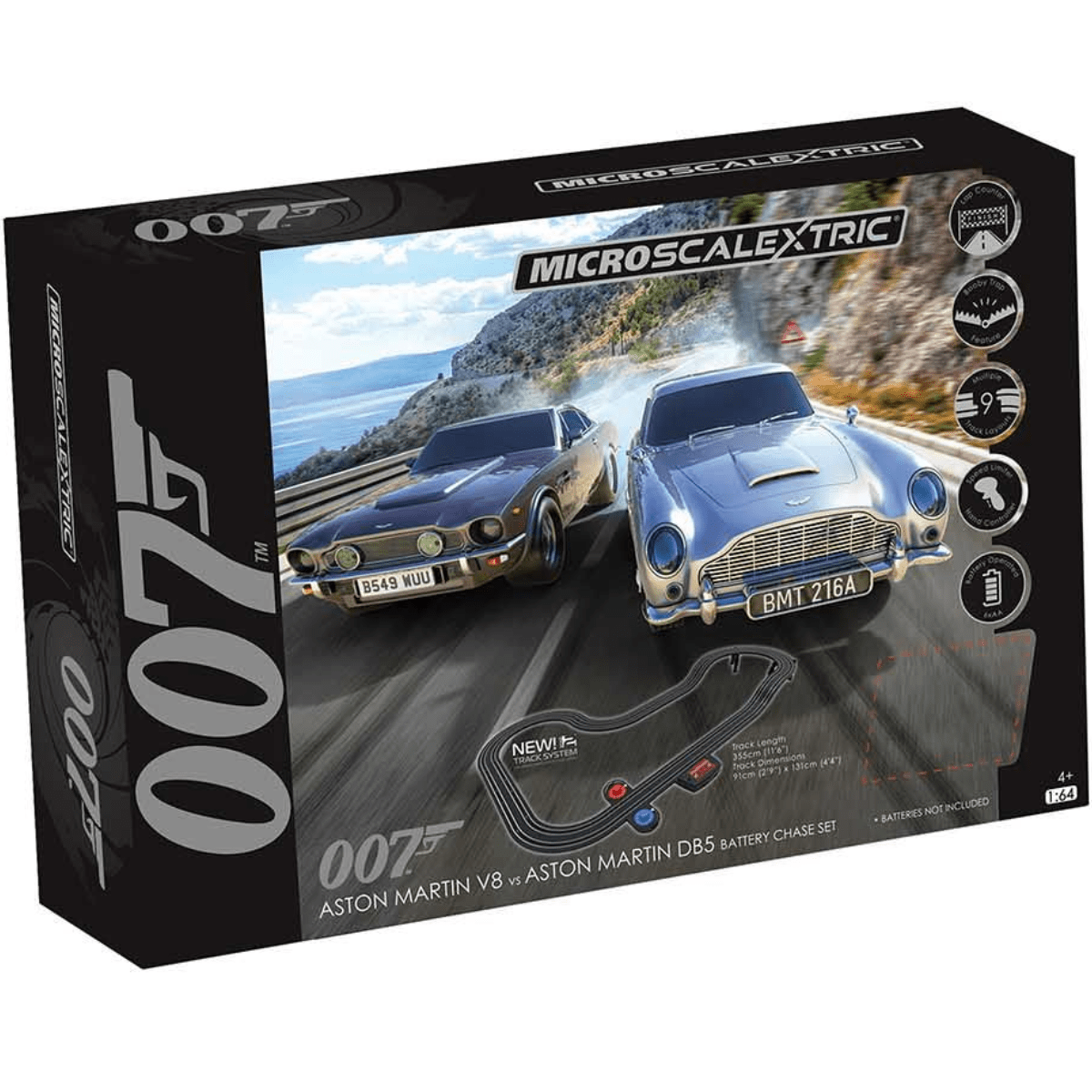 Micro Scalextric G1171M James Bond 007 Race Set - DB5 vs V8 - Phillips Hobbies