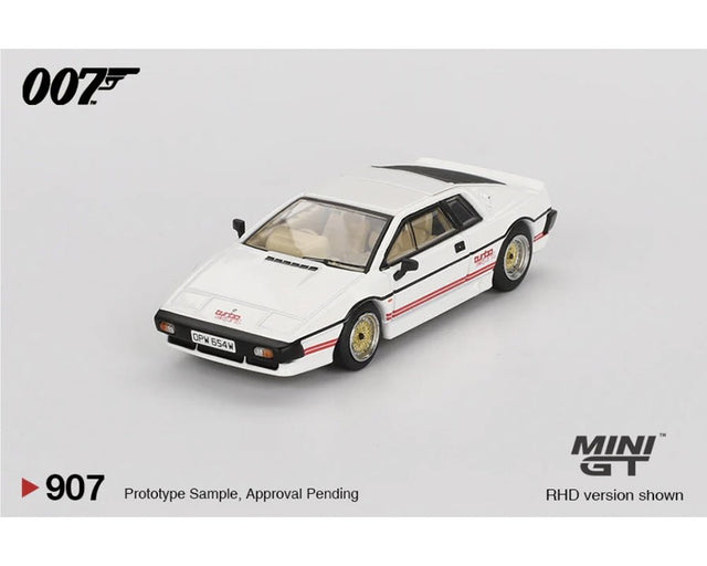 Mini GT James Bond (For Your Eyes Only Movie) Lotus Esprit Turbo White (RHD) - 1:64 Scale - Phillips Hobbies