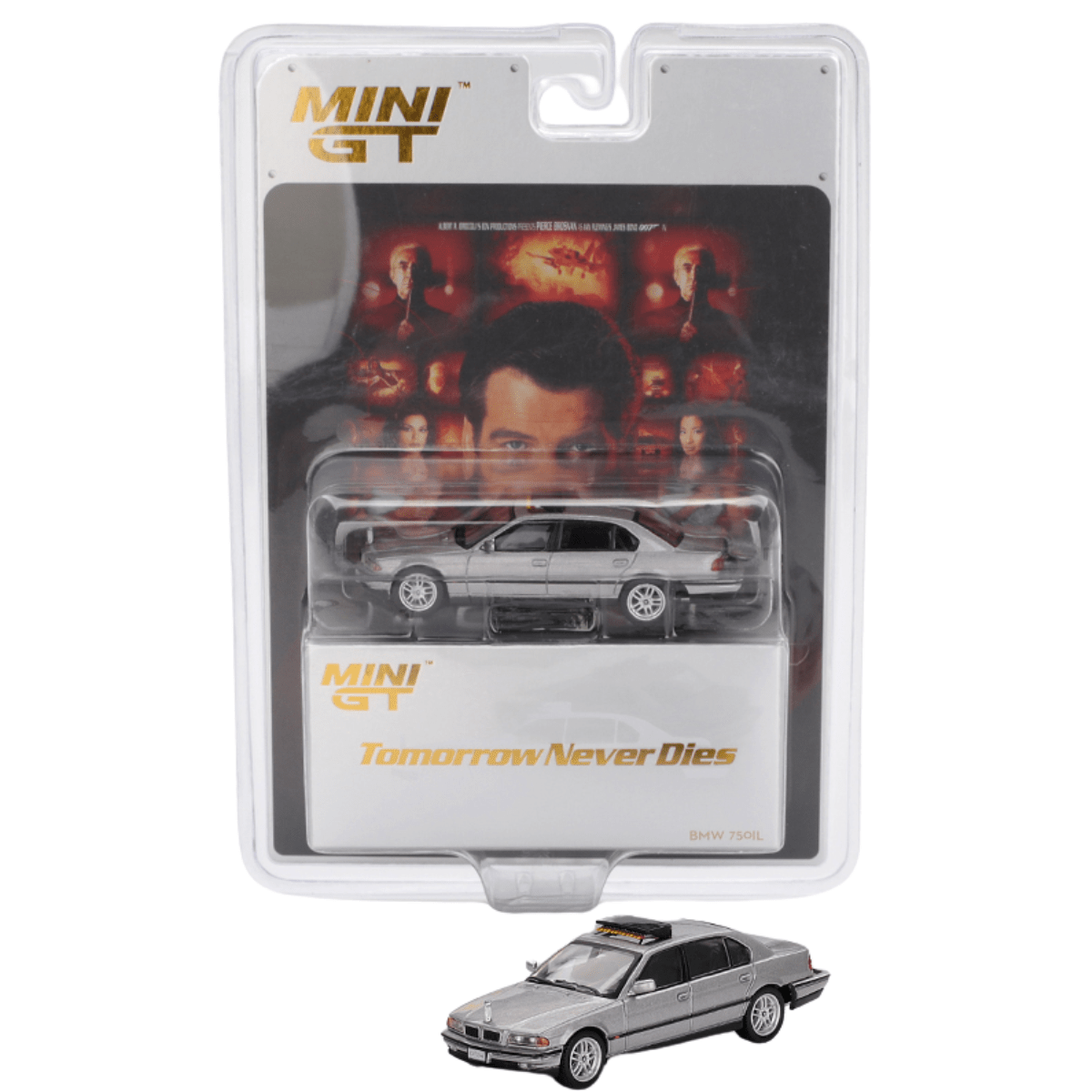 Mini GT James Bond (Tomorrow Never Dies Movie) BMW 750IL (LHD) - 1:64 Scale - Phillips Hobbies