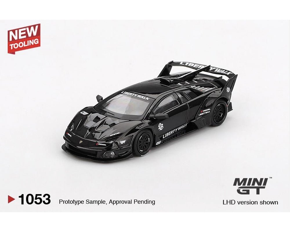 Mini GT Lamborghini LB - Silhouette Works Murcielago GT Evo Black (LHD) - 1:64 Scale - Phillips Hobbies