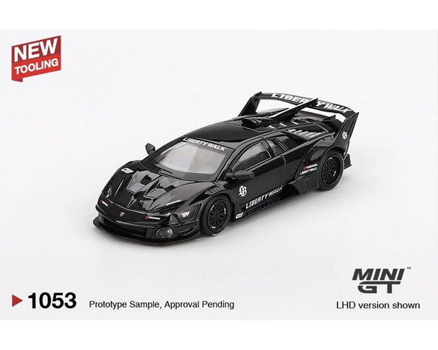 Mini GT Lamborghini LB - Silhouette Works Murcielago GT Evo Black (LHD) - 1:64 Scale - Phillips Hobbies