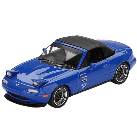 Mini GT Mazda Miata MX - 5 (NA) Tuned Version Dark Blue (RHD) - 1:64 Scale - Phillips Hobbies