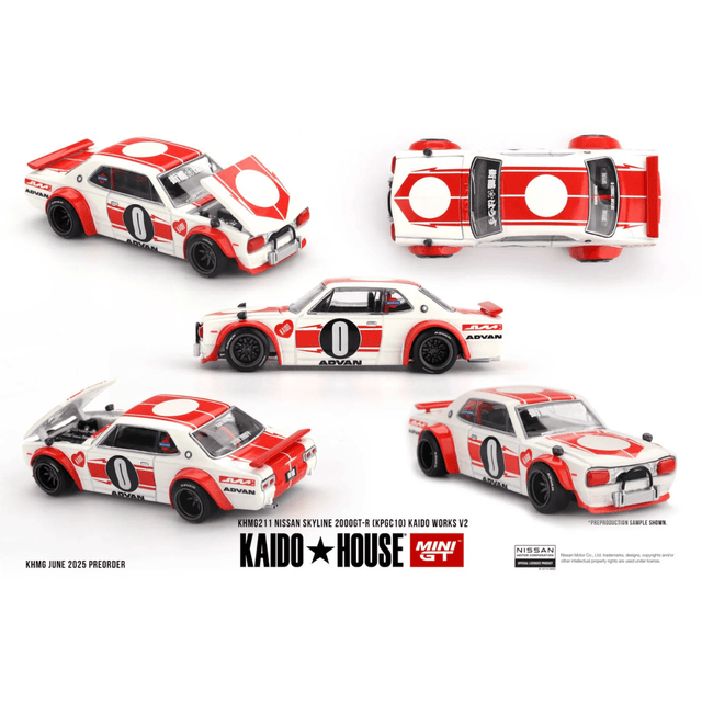 Mini GT Nissan Skyline 2000GTR (KPGC10) Kaido Works V2 - 1:64 Scale Model - Phillips Hobbies