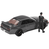 Mini GT Nissan Skyline GT - R (R32) Nismo Gunmetal With Matsuda Figure (RHD) - 1:64 Scale - Phillips Hobbies