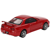 Mini GT Nissan Skyline GT - R (R34) V - Spec Active Red (RHD) - 1:64 Scale - Phillips Hobbies