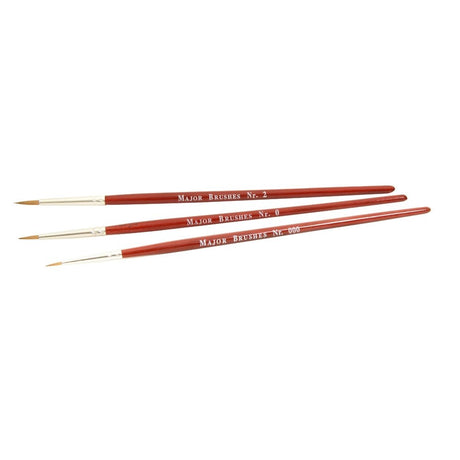 Model Maker Three Paint Brushes (Sizes 000, 0 & 2) - Phillips Hobbies