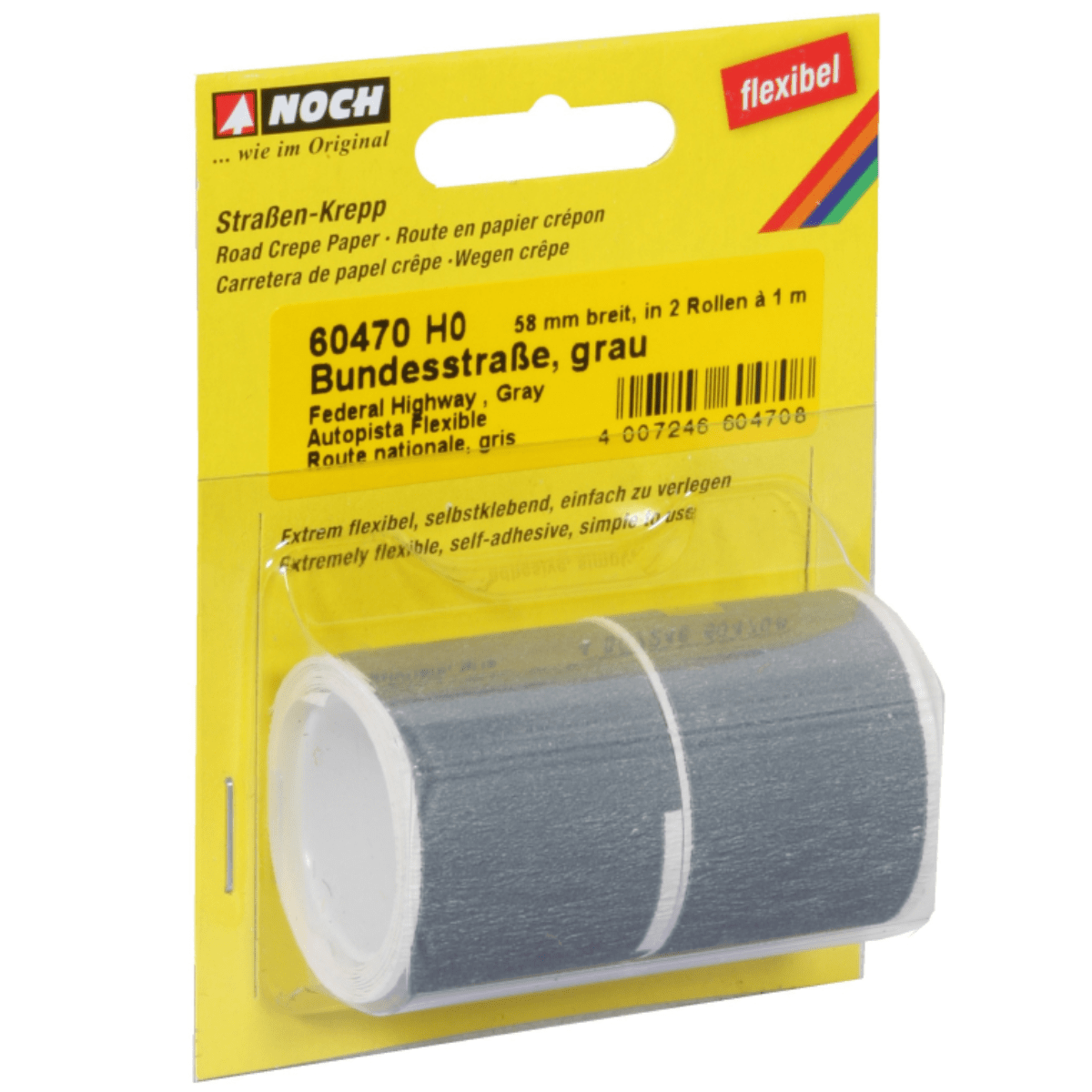Noch 60470 Grey Road 100x5.8cm Self Adhesive - Phillips Hobbies