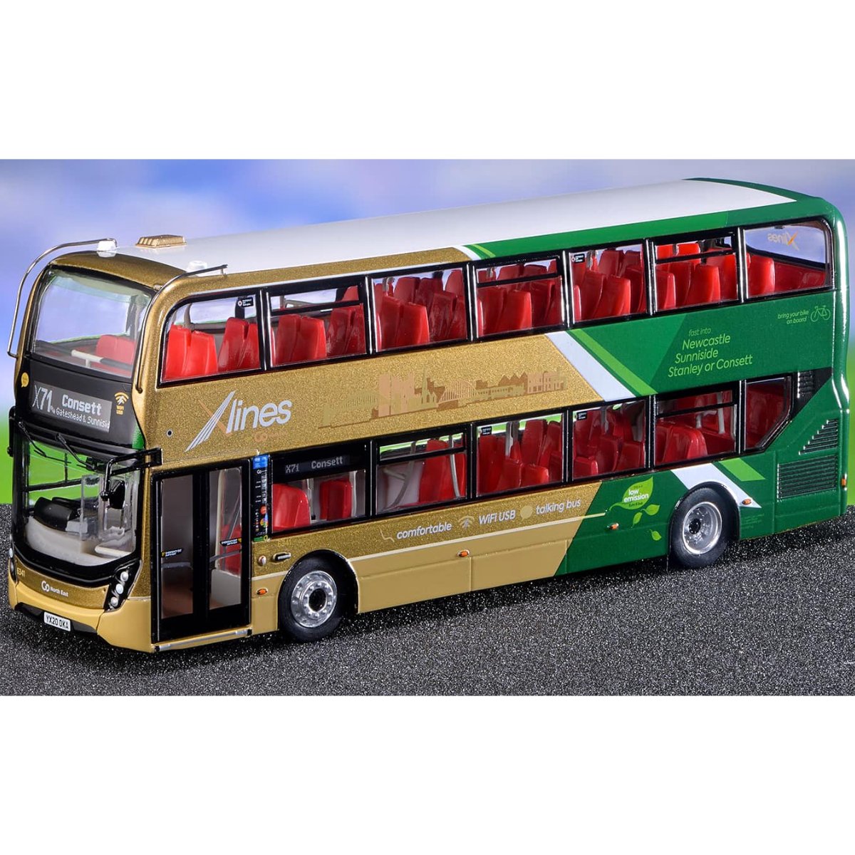 Northcord Ribble Northcord UK6530 ADL Enviro400 MMC Go North East X-Lines - Phillips Hobbies