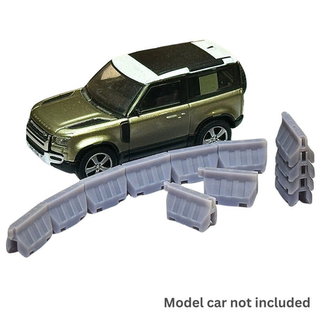 OO Gauge Traffic Barriers x12 Unpainted - Rusty Rails Modelling