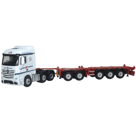 Oxford 76MB013 Mercedes Actros SSC D-Tec Combitrailer Port Express - 1:76 Scale - Phillips Hobbies