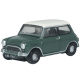 Oxford Diecast 120MN003 Mini Almond Green/Old English White - TT:120 Scale - Phillips Hobbies