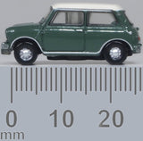 Oxford Diecast 120MN003 Mini Almond Green/Old English White - TT:120 Scale - Phillips Hobbies