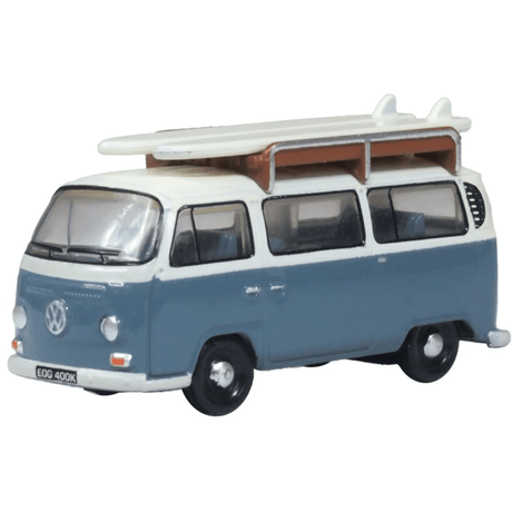 Oxford Diecast 120VW003 VW T2 Bus/Surfboards Fiord Blue/Arcona White - TT:120 Scale - Phillips Hobbies