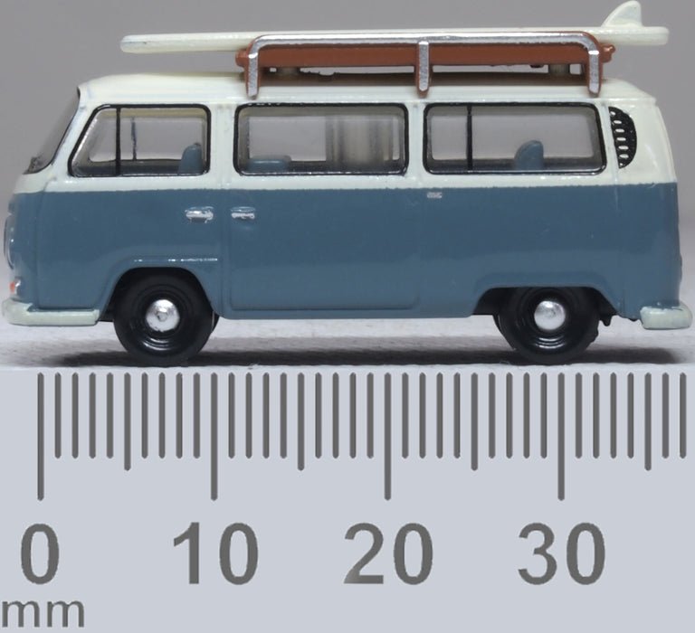Oxford Diecast 120VW003 VW T2 Bus/Surfboards Fiord Blue/Arcona White - TT:120 Scale - Phillips Hobbies