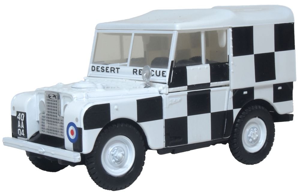 Oxford Diecast 43LAN180009 Land Rover Series 1 80 inch RAF Tripoli Desert Rescue - 1:43 Scale - Phillips Hobbies