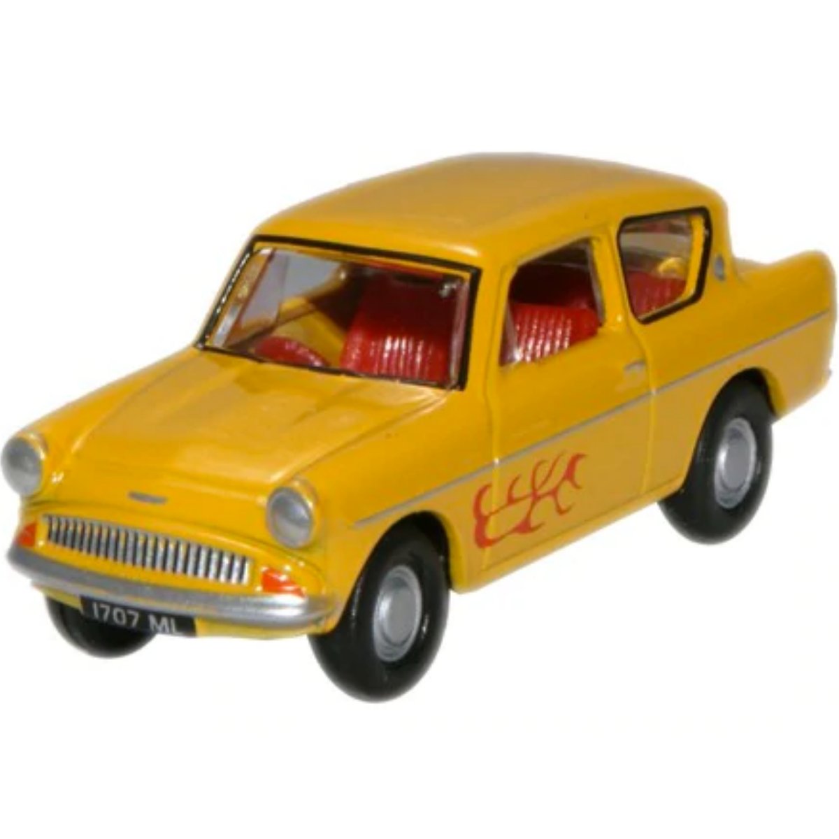 Oxford Diecast 76105008 Ford Anglia Yellow - The Young Ones - Phillips Hobbies