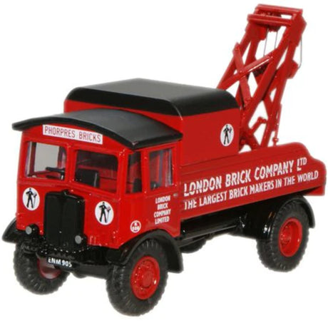 Oxford Diecast 76AEC004 London Brick AEC Matador Wrecker - Phillips Hobbies