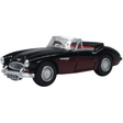 Oxford Diecast 76AH3006 Austin Healey 3000 Black/Burgundy - 1:76 Scale Model - Phillips Hobbies