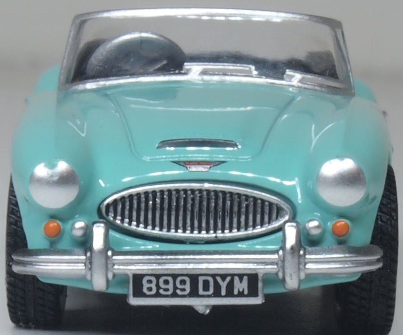 Oxford Diecast 76AH3007 Austin Healey 3000 Florida Green/Ivory White - 1:76 Scale - Phillips Hobbies