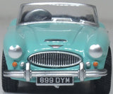 Oxford Diecast 76AH3007 Austin Healey 3000 Florida Green/Ivory White - 1:76 Scale - Phillips Hobbies
