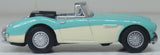 Oxford Diecast 76AH3007 Austin Healey 3000 Florida Green/Ivory White - 1:76 Scale - Phillips Hobbies
