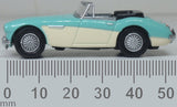 Oxford Diecast 76AH3007 Austin Healey 3000 Florida Green/Ivory White - 1:76 Scale - Phillips Hobbies
