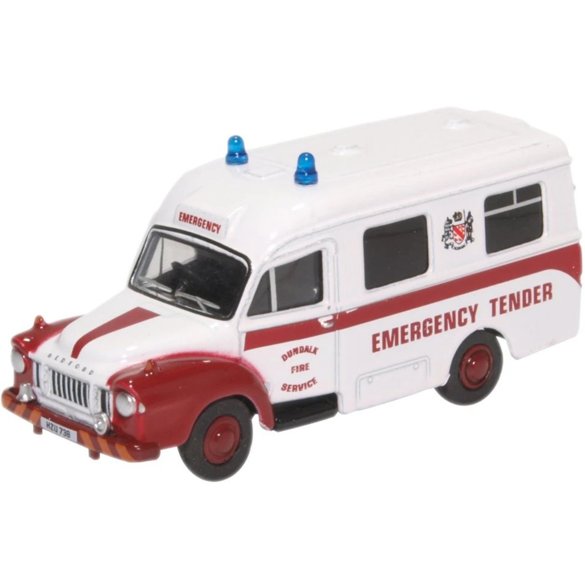Oxford Diecast 76BED007 Bedford J1 Ambulance Dundalk Fire Service - Phillips Hobbies