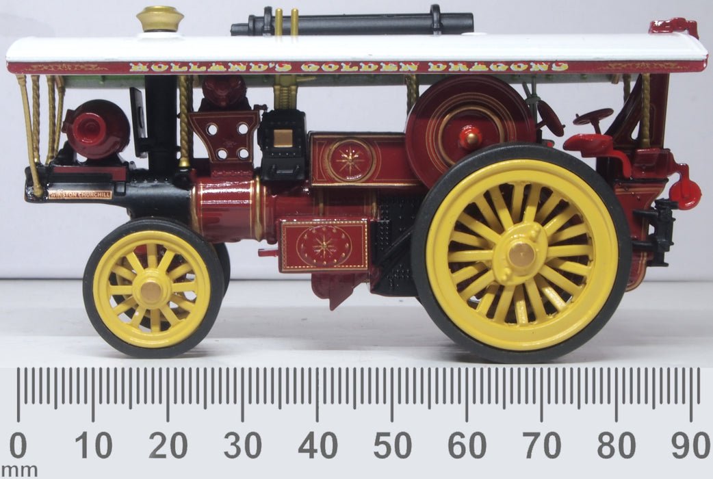 Oxford Diecast 76BUR007 Burrell Scenic Showmans Loco Winston Churchill - 1:76 Scale - Phillips Hobbies