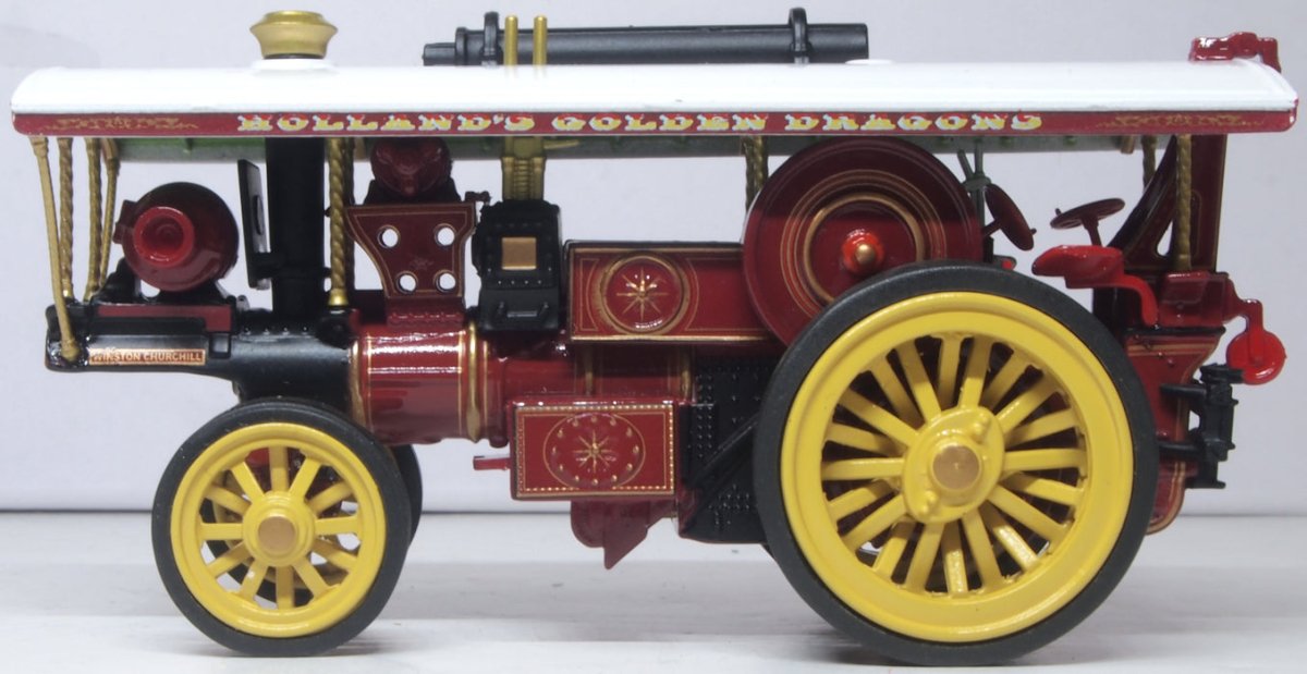 Oxford Diecast 76BUR007 Burrell Scenic Showmans Loco Winston Churchill - 1:76 Scale - Phillips Hobbies