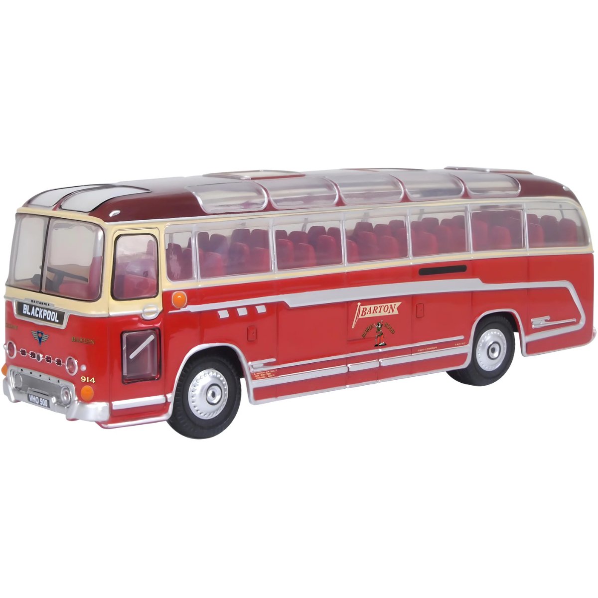 1:76 Scale Model Bus - Oxford Diecast 76DB002 Duple Britannia Barton
