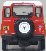 Oxford Diecast 76DEF018 Land Rover Defender LWB St. Wagon Masai Red - 1:76 Scale - Phillips Hobbies