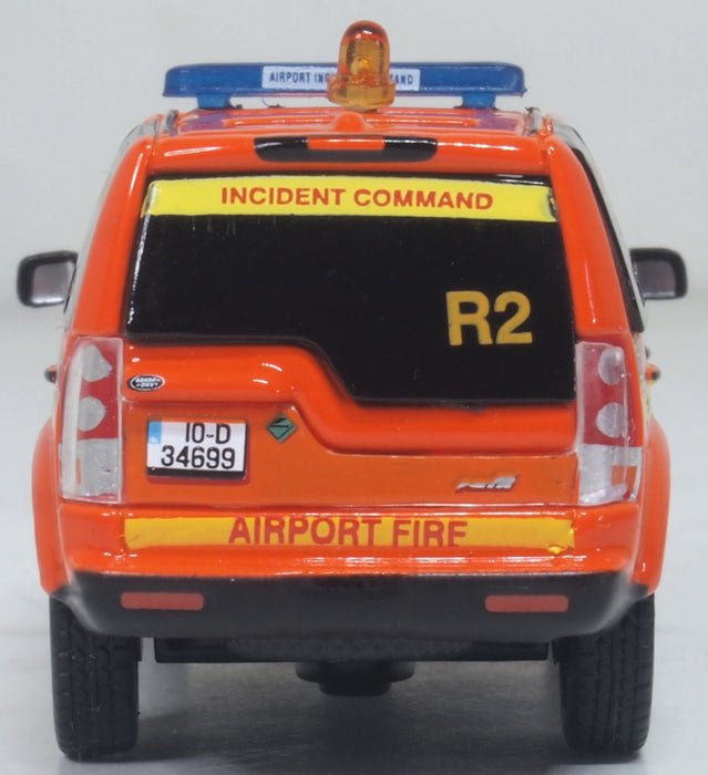 Oxford Diecast 76DIS007 Land Rover Discovery 4 Dublin Airport Fire Service - 1:76 Scale - Phillips Hobbies