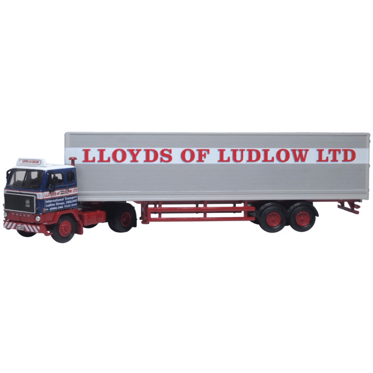 Oxford Diecast 76F88003 Volvo F88 40ft Box Trailer Lloyds Of Ludlow - 1:76 Scale - Phillips Hobbies
