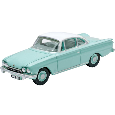 Oxford Diecast 76FCC002 Ford Consul Capri Caribbean Turquoise & Ermine White - Phillips Hobbies
