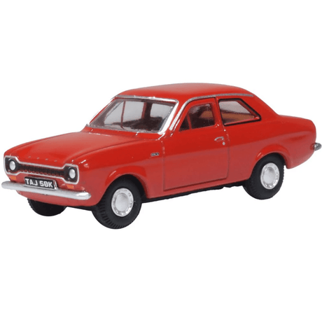 Oxford Diecast 76FE005 Ford Escort MK1 Sunset Red - 1:76 Scale - Phillips Hobbies