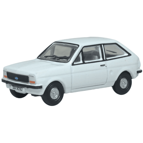 Oxford Diecast 76FF008 Ford Fiesta Mk1 Diamond White - 1:76 Scale - Phillips Hobbies
