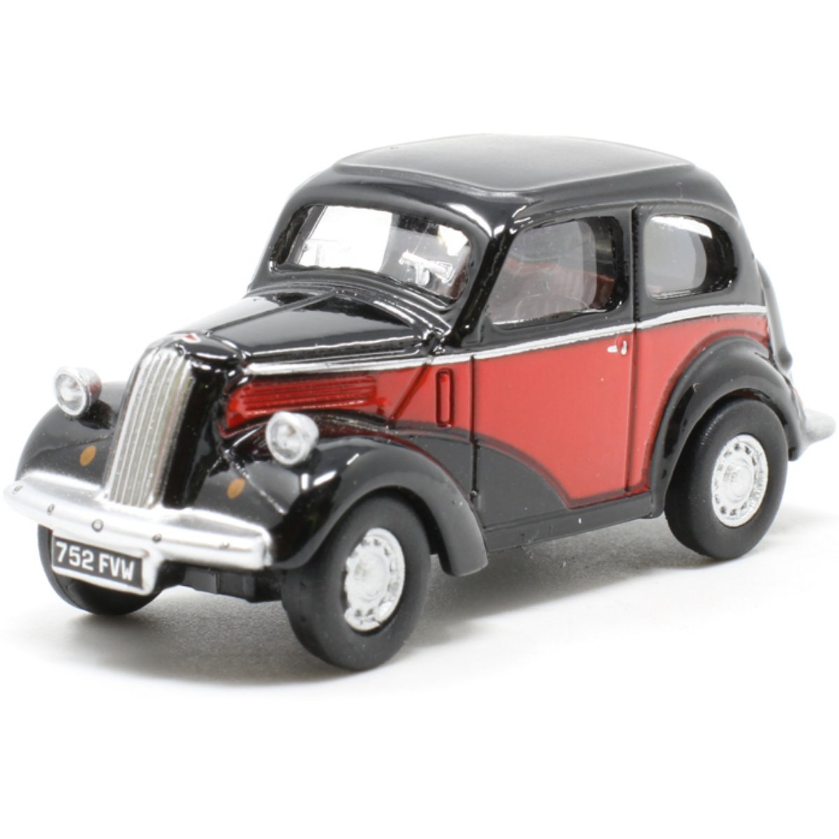 Oxford Diecast 76FP006 Ford Popular Red/Black - Phillips Hobbies