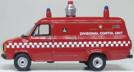 Oxford Diecast 76FT2003 Ford Transit Mk2 London Fire Brigade DCU - 1:76 Scale - Phillips Hobbies