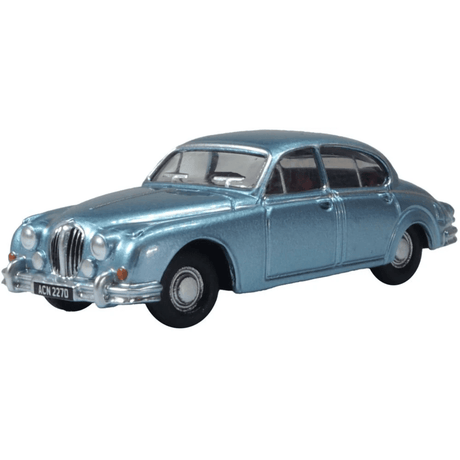 Oxford Diecast 76JAG2008 Jaguar MK2 Opalescent Silver Blue - 1:76 Scale Model - Phillips Hobbies