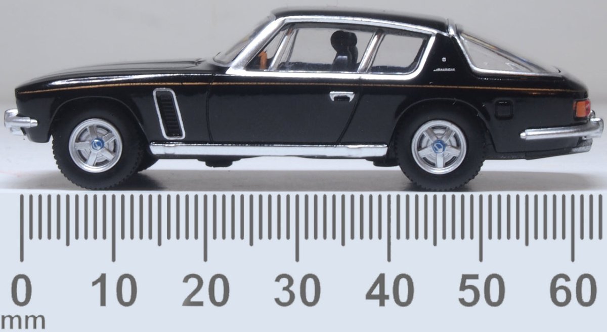 Oxford Diecast 76JI010 Jensen Interceptor MkIII Black - 1:76 Scale - Phillips Hobbies