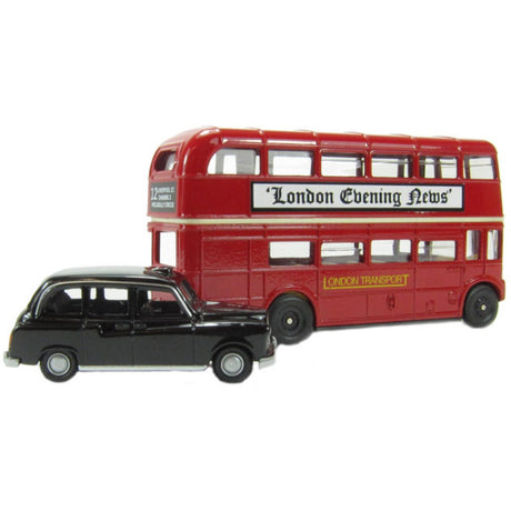 Oxford Diecast 76LD004 London Bus & Taxi Gift Set - Phillips Hobbies