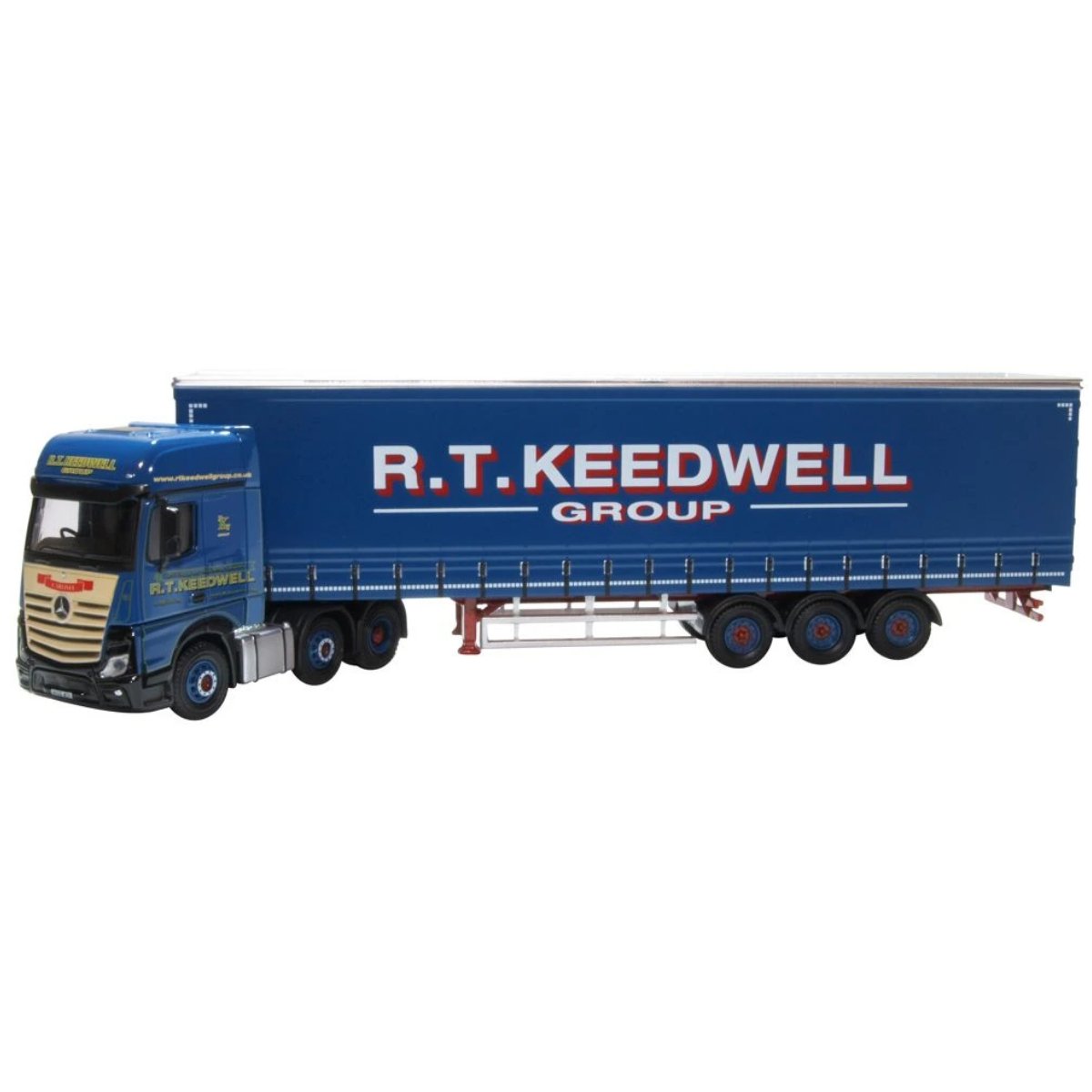 Oxford Diecast 76MB011 Mercedes Actros GSC Curtainside R T Keedwell - Phillips Hobbies