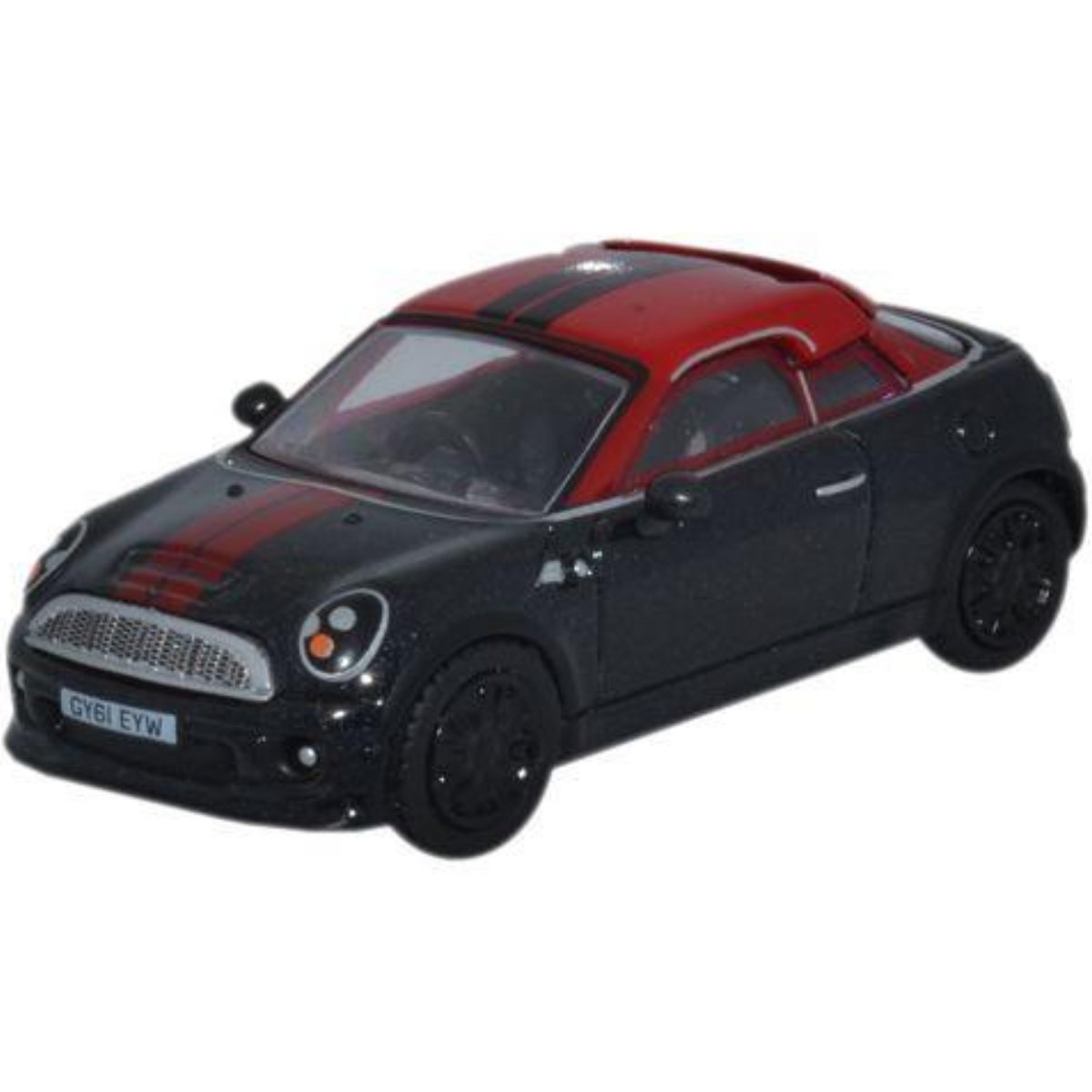 Oxford Diecast 76MC002 Mini Coupe Midnight Black/Red - Phillips Hobbies