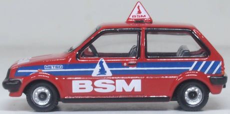 Oxford Diecast 76MET003 Austin Mini Metro British School of Motoring (BSM) - 1:76 Scale - Phillips Hobbies
