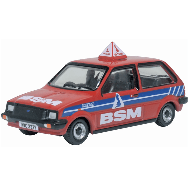 Oxford Diecast 76MET003 Austin Mini Metro British School of Motoring (BSM) - 1:76 Scale - Phillips Hobbies