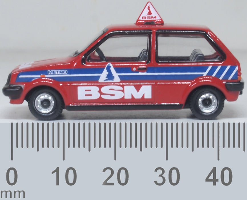 Oxford Diecast 76MET003 Austin Mini Metro British School of Motoring (BSM) - 1:76 Scale - Phillips Hobbies