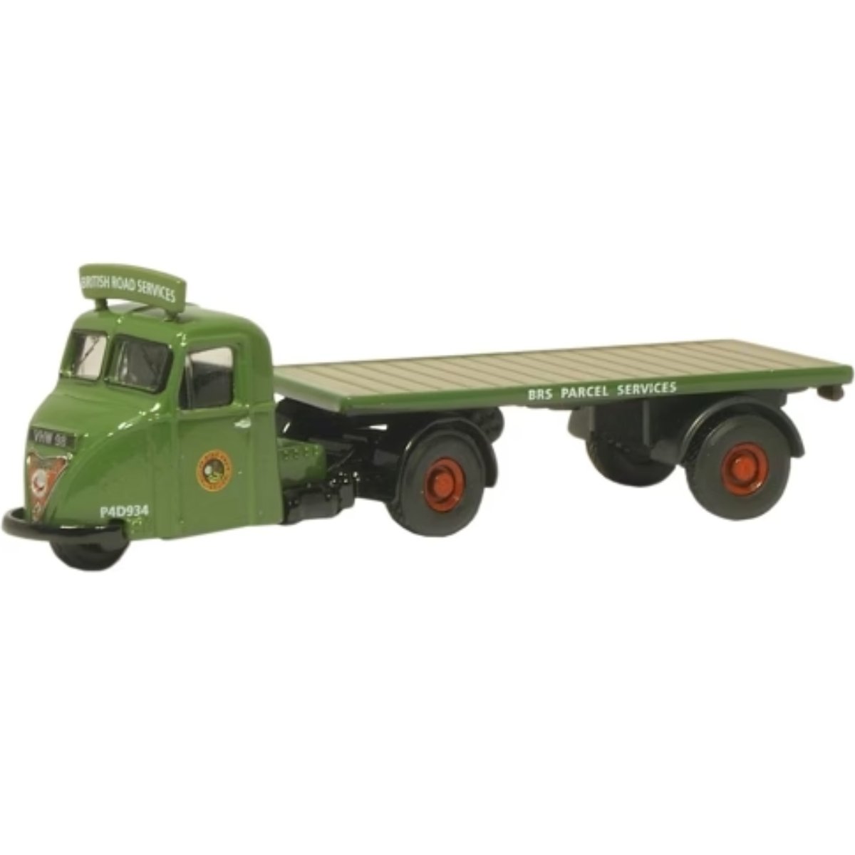 Oxford Diecast 76RAB005 BRS Parcels Scammell Scarab Flatbed Trailer - Phillips Hobbies