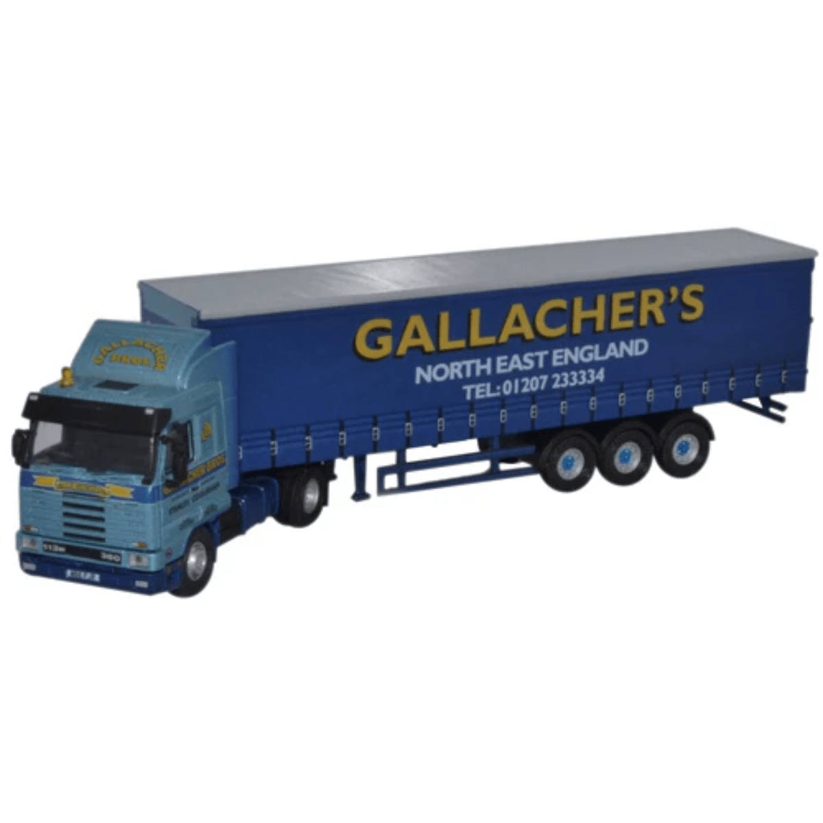 Oxford Diecast 76S143003 Scania 113 40ft Curtainside Gallacher Bros - 1:76 Scale - Phillips Hobbies