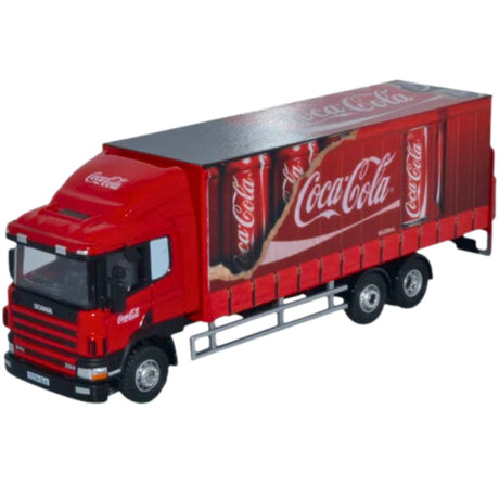 Oxford Diecast 76S94004CC Scania 94D 6 Wheel Curtainside Coca Cola - Phillips Hobbies